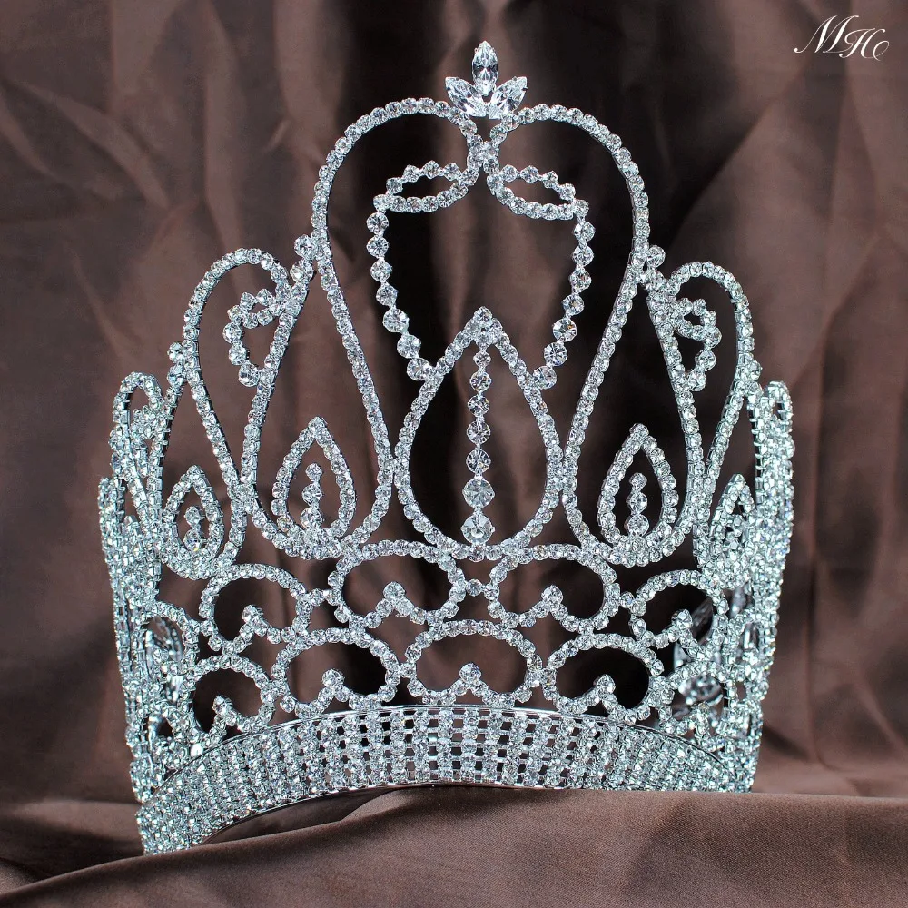 Flower Fantastic Large Pageant Crowns 8" Tall Full Tiaras Handmade