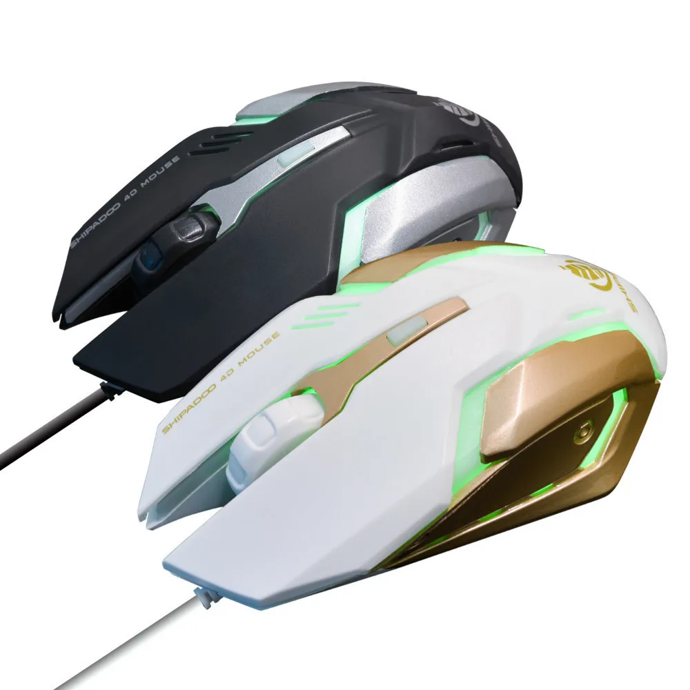  Gmilli 2400DPI USB Optical 1.35m Wired Mouse Mice 4 Buttons For PC Mac Laptop Game LOL Dota Dropshi