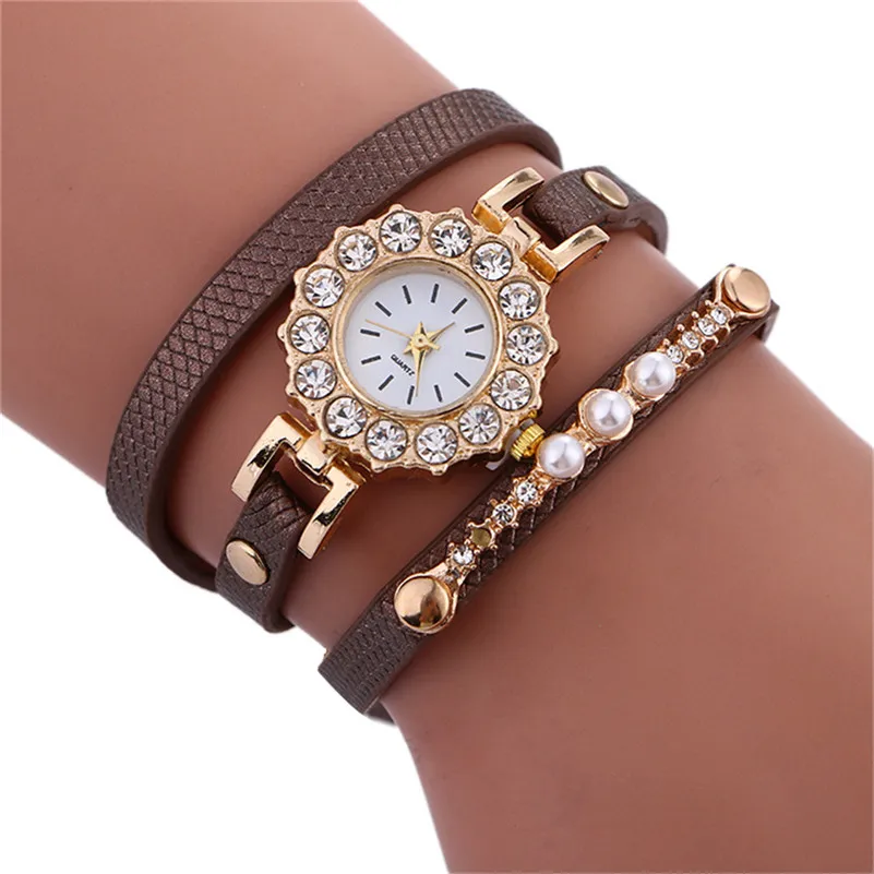 Women's watches casual watches Stylish Simplicity Chime Leather Bracel ladies watches quartz wrist watches women clock M14#N (3)