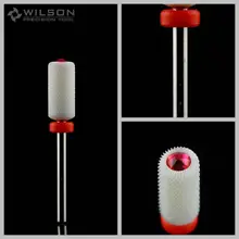 Кристалл большой бочонок бит-тонкий(6100375)-белый керамический сверло для ногтей