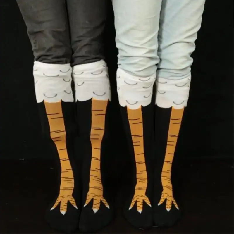 50cm//35cm 3D Cartoon Animal Socks With Chicken Print Toe Women Girls Animal Legs