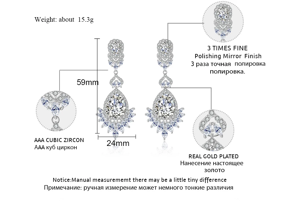 ZAKOL модная циркониевая люстра, элегантные свадебные ювелирные изделия, роскошные длинные CZ хрустальные листья, большие висячие Висячие серьги для невест FSEP021