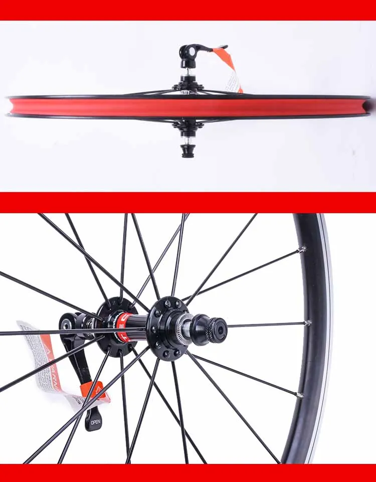 Flash Deal P8 20 inch 406 wheel set Ultralight modified wheel set 2 bearing 74mm Front wheel set folding bike wheels 4