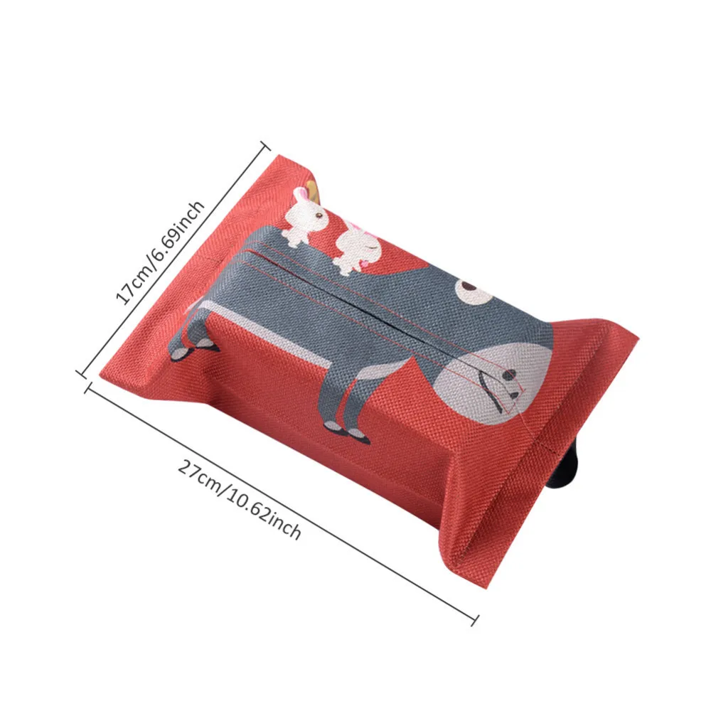 Автомобильная коробка для салфеток многофункциональная хлопчатобумажная наволочка мультяшная Ретро сумка тканевый контейнер для бумажных салфеток бумажный держатель для полотенец