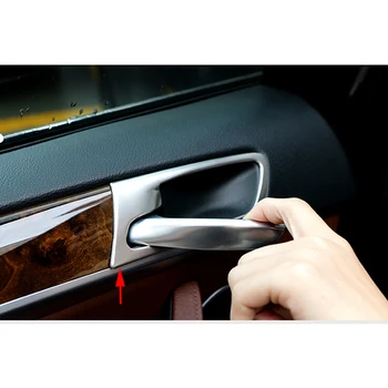 

4x Steel inner Door Handle Bowl Decorative Cover Trim For BMW X5 E70 2007-2013