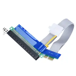 E5 USB PCI-E Express 1x To 16x удлинитель Riser Card Adapter SATA кабель питания jun21