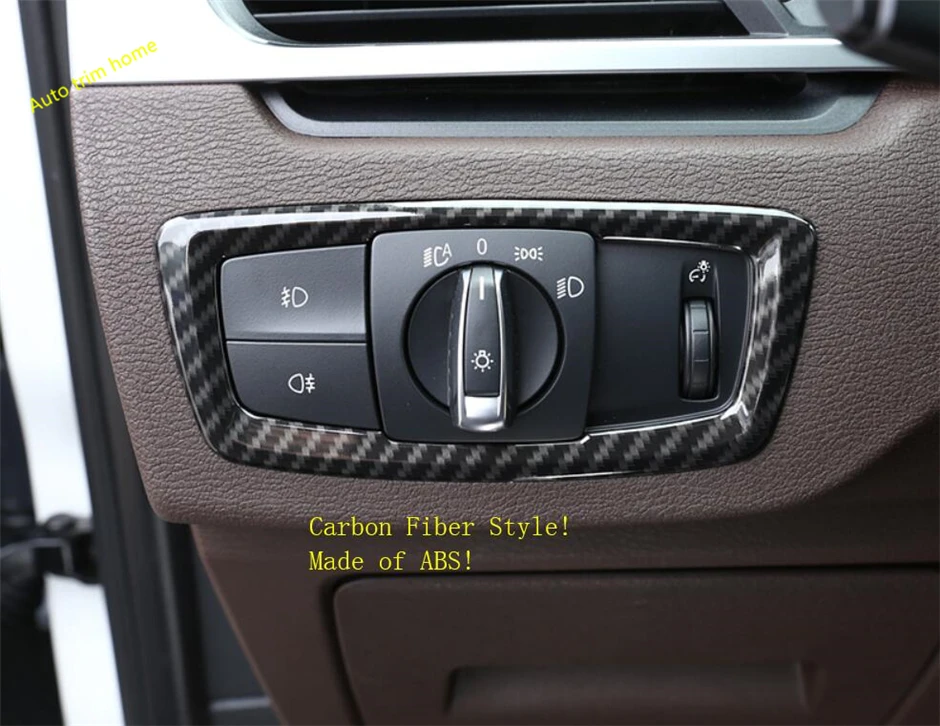 

Lapetus ABS Head Lights Lamp Switch Button Frame Molding Garnish Cover Trim 1 Pcs / 2 Colors For Choice For BMW X2 F39 2018 2019
