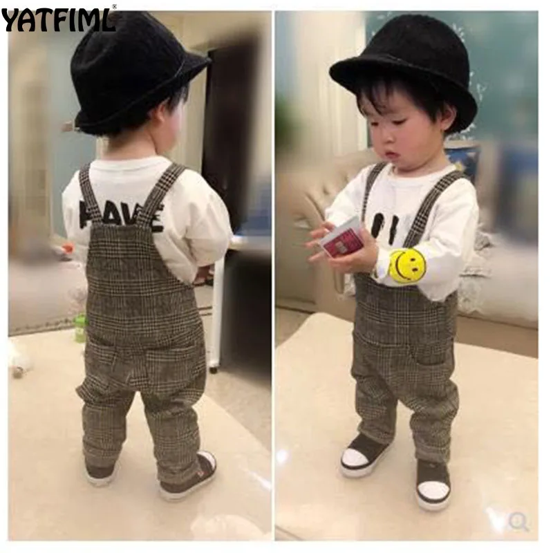 

YATFIML 2018 Cotton plaid stripe Kids overalls Spring Autumn sleeveless clothes toddler kids Ropmer Newborn baby clothes