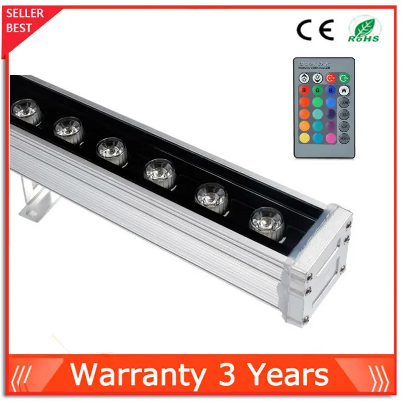 

18W Remote rgb LED Wall Washer Outdoor 85-265V RGB with Remote Control 16 Colors Change Lamp CE RoHS Free Shipping