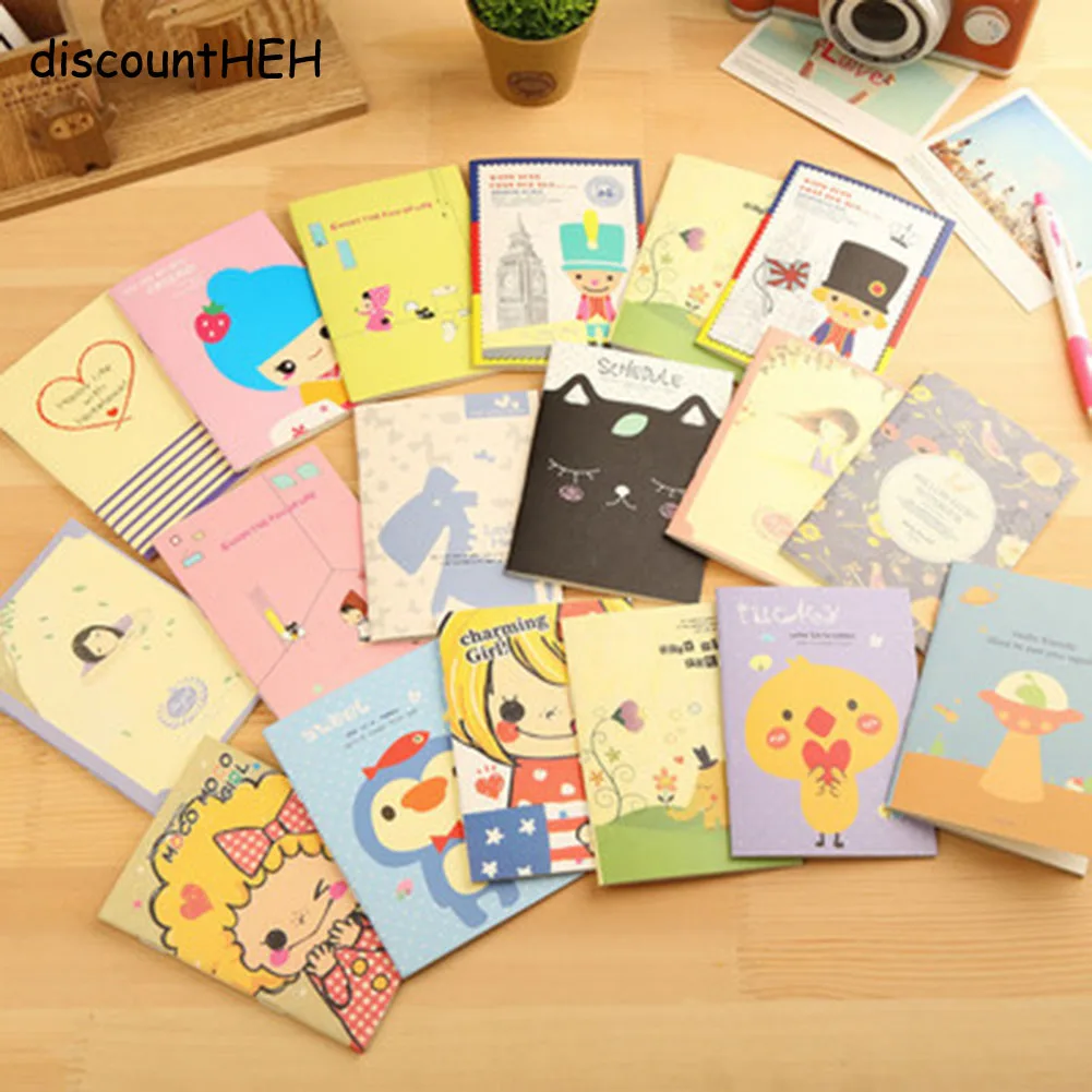 

1Pc!!!!! Color Random Cute Kwaii Mini Vintage Flower Notebook Lovely Animal Notepads For Kids Gifts Stationery