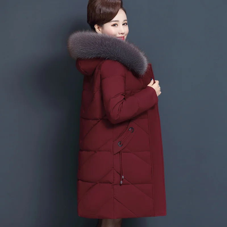 

Winter Jacket Women New 2019 Coats Artificial raccoon hair collar Female Parka black Thick Cotton Padded Lining Ladies L-5XXXL