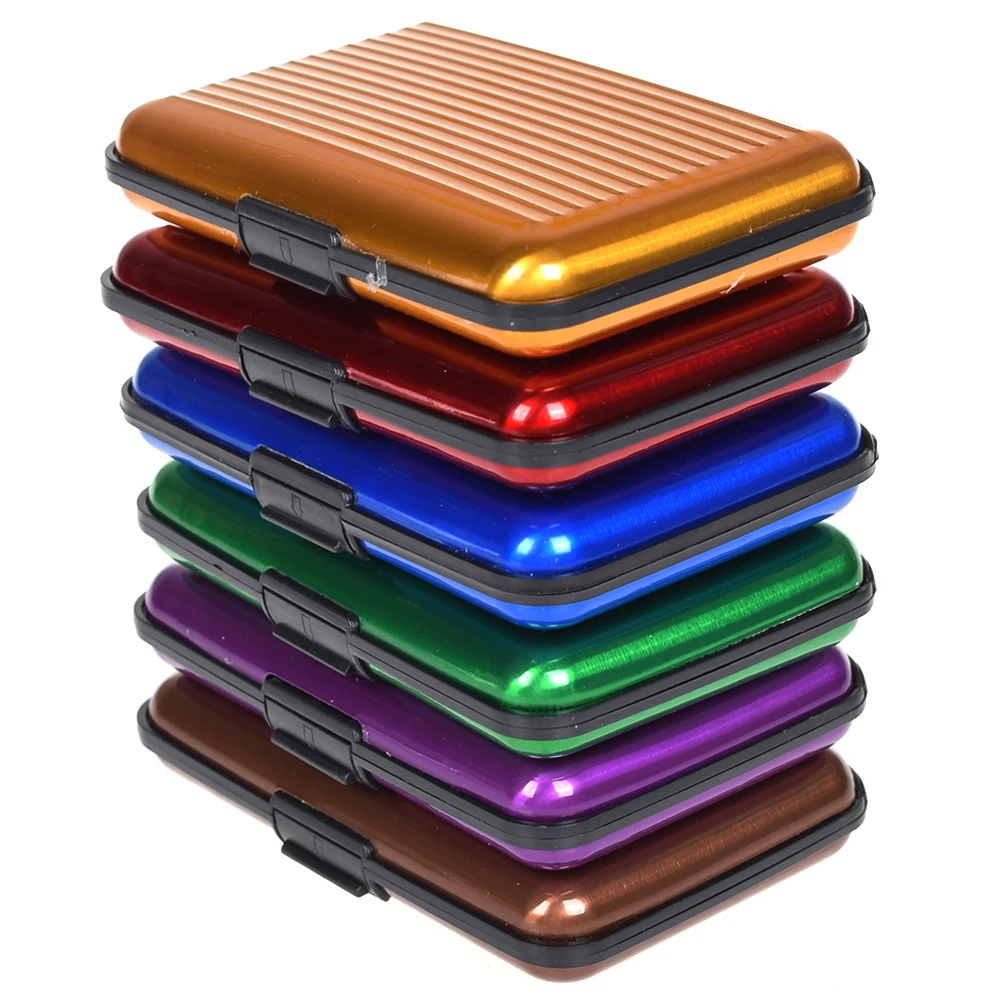 

Waterproof Business ID Credit Card Wallet Holder Brand New Aluminum Metal Colored Card Pocket for Men and Women