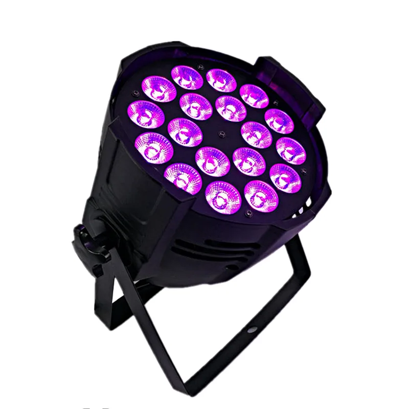

2 PCS Aluminum Alloy LED Par 18x18W RGBWA+UV 6in1 LED Par Can Par LED Spotlight Dj Disco Projector Wash Lighting Stage Lighting