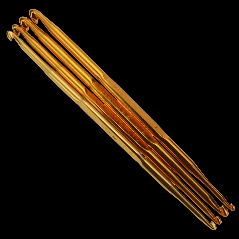 10 pieces knitting needle gold double head aluminum crochet hook