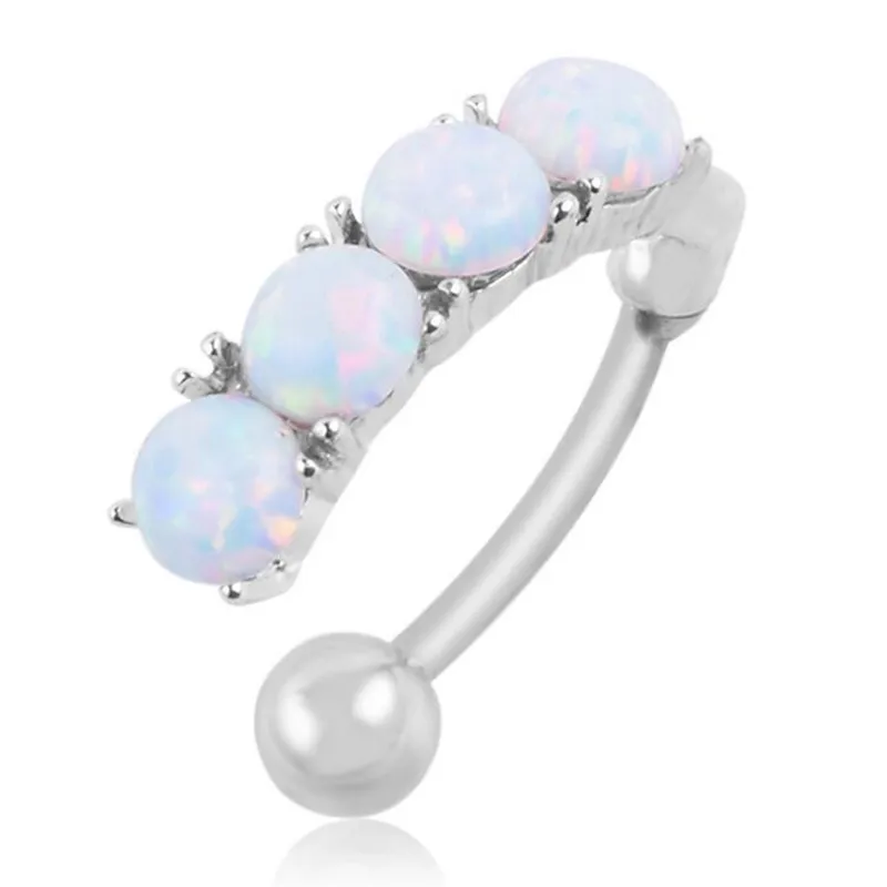 

opal Piercing Upside down Belly Button Rings For Women Body Piercing Tragus Nombril Ombligo Navel Fashion Jewelry