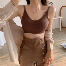 Женский спортивный жилет с тонкими лямками, новая коллекция нижнего белья для девочек, цельная Женская сорочка