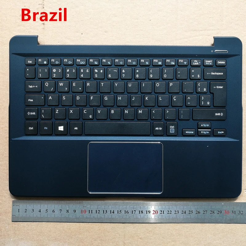 

Brazil layout new laptop keyboard with touchpad palmrest for samsung NP 905S3L 910S3L 905S3K 910S3K 915S3L BA98-00567P dark blue