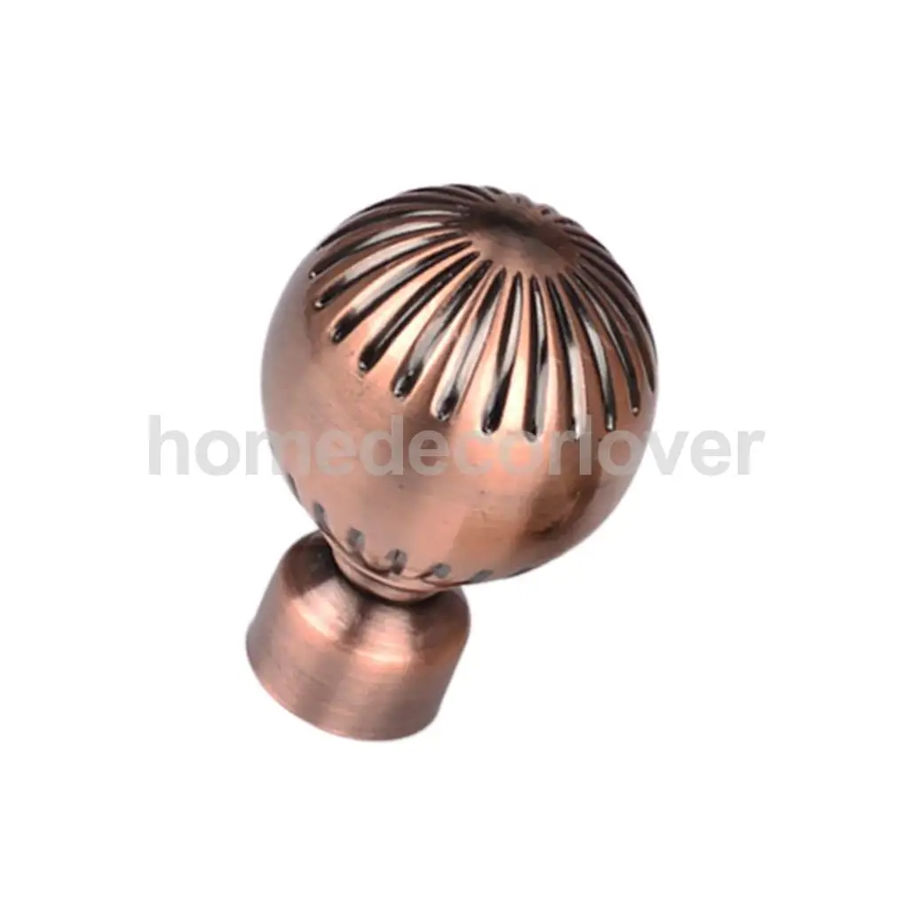 1 Piece Retro Curtain Pole Rod Finials Ends Heads 28mm