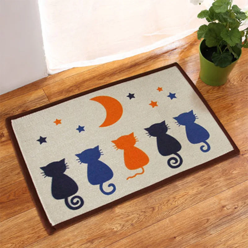 2017 New Cartoon Pattern Floor Mats Bathroom Kitchen Carpets Waterproof