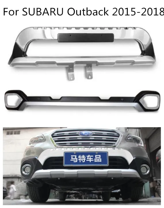 

ABS Car Front + Rear Bumper Diffuser Protector Guard Skid Plate Fit For SUBARU Outback 2015 2016 2017 2018 BY EMS