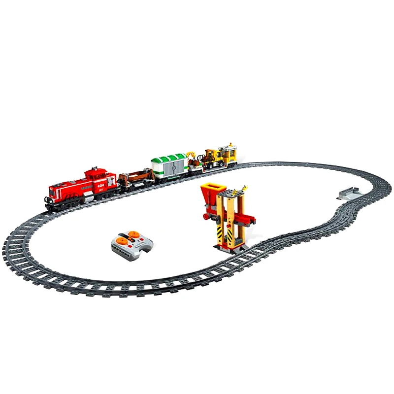 

LEPIN 02039 City Series 898pcs The Red Cargo Train Model Building Block set Brick Educational Toy For children 3677 Gift