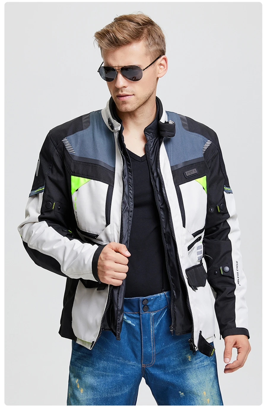 1 шт., мужской водонепроницаемый теплый светоотражающий, для мотокросса, ATV, гоночная защитная одежда, любую погоду, мотоциклетная куртка