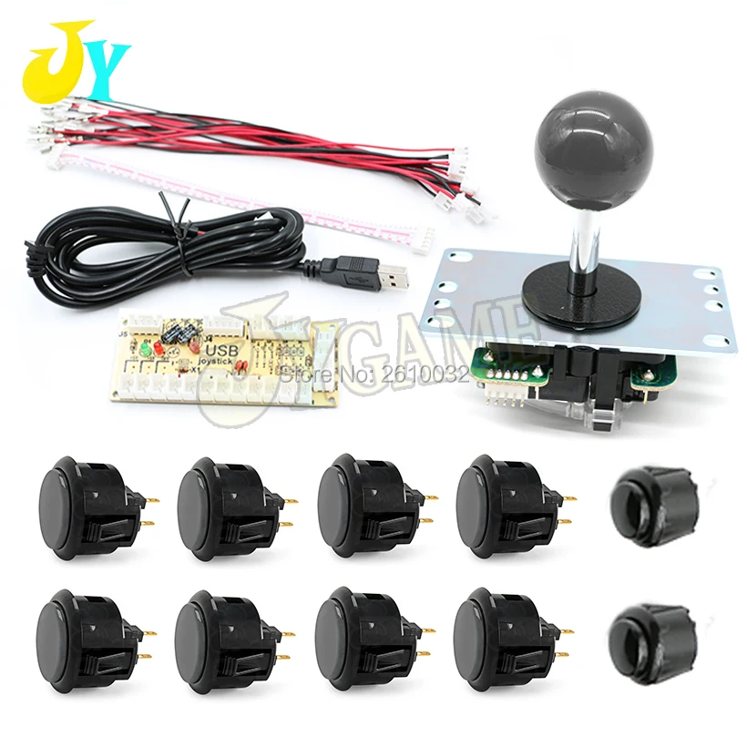 

SANWA Original Joystick JLF-TP-8YT OBSF-30 Push Button Zero Delay USB Encoder To PC /Raspberry Pi Arcade Mame DIY Kit