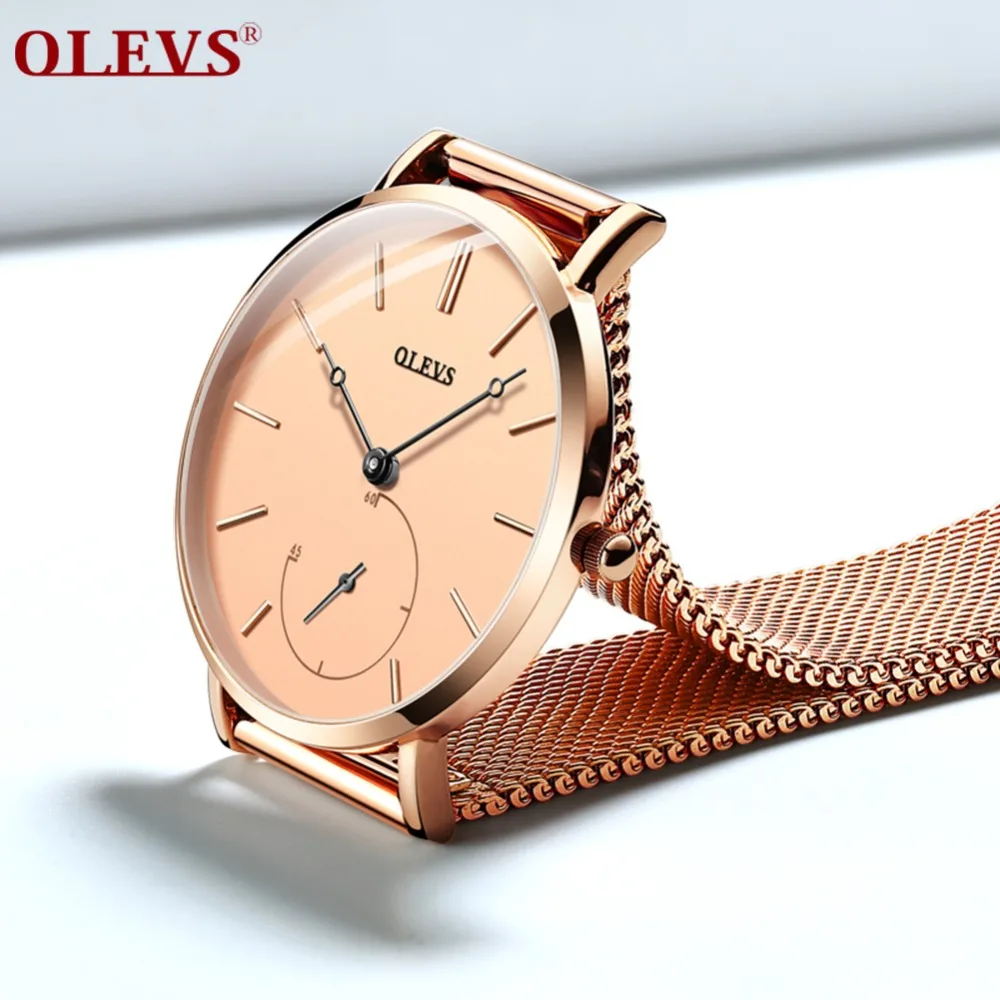 

OLEVS Rose gold Wrist Watch Women Watches Luxury Brand Steel Ladies Quartz Women Watches 2018 Relogio Feminino Montre Femme