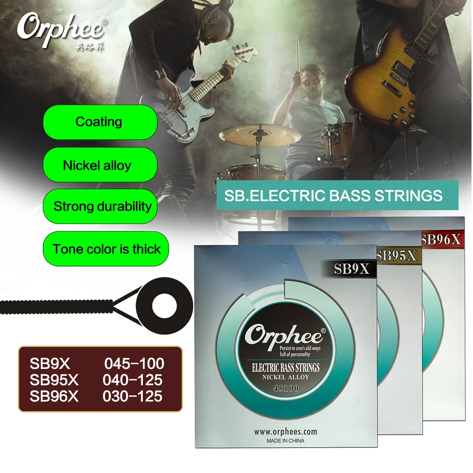 Аксессуары для гитары Orphee SB 9X 95X электрические басовые струны шестигранный сплав