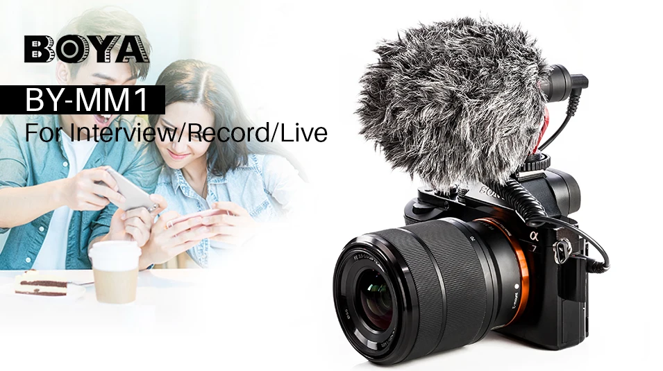 BOYA MM1 BY-MM1 микрофон дробовик видео Запись микрофон для DSLR камеры смартфон Youtube Live Vlogging Mic