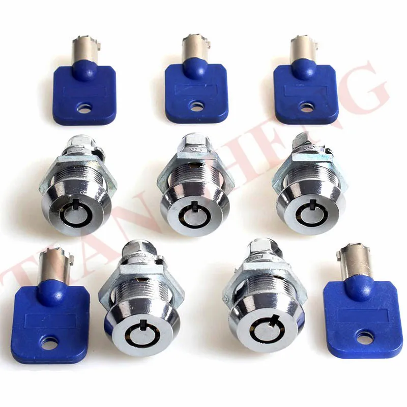 

5PCS/Lot Keyed alike 17mm Tubular Cam lock door Cabinet lock for slot game machine arcade Pinball games machines accessories