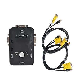 

High Quality KVM Switch vga Cable USB 2.0 vga splitter Box for USB Key keyboard mouse monitor adapter usb Printer switch
