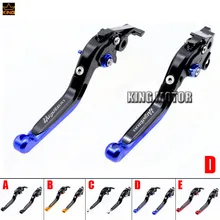 For SUZUKI HAYABUSA GSX1300R 1999-2007 Motorcycle Accessories Adjustable Folding Extendable Brake Clutch Levers Black+Blue