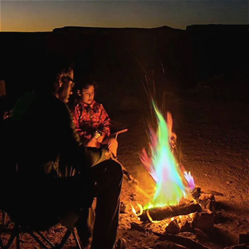

Mystical Fire Magic Tricks Bonfire Camp Fire Luminous Flames Powder Sachet Pyrotechnics Fireplace Pit Patio Color Toy