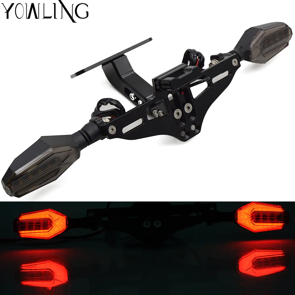 FOR buell 1125CR aprilia rs 125 benelli bn302 Motorcycle CNC Fender Eliminator License Plate Bracket Turn Signal Light tail tidy