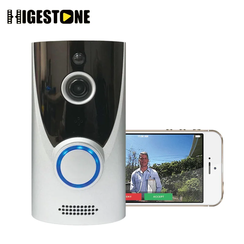 Дверной звонок Higestone беспроводной со встроенной TF картой 8 ГБ уличный монитор с