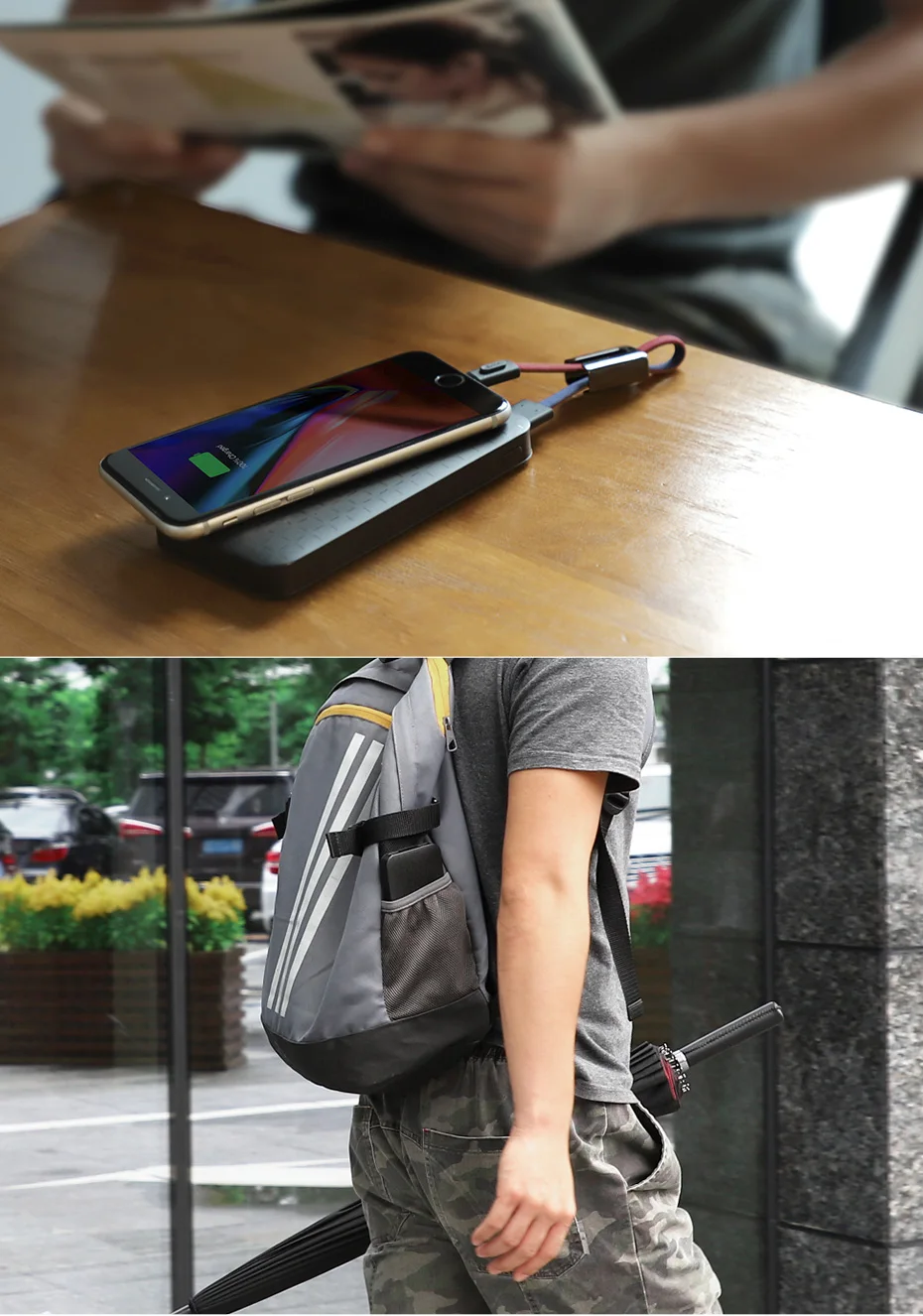HOCO 10000 мАч Внешний аккумулятор, ультратонкий полимерный внешний аккумулятор, двойной USB 5000 мАч, внешний аккумулятор, светодиодный дисплей для iPhone X XS Max Xiaomi