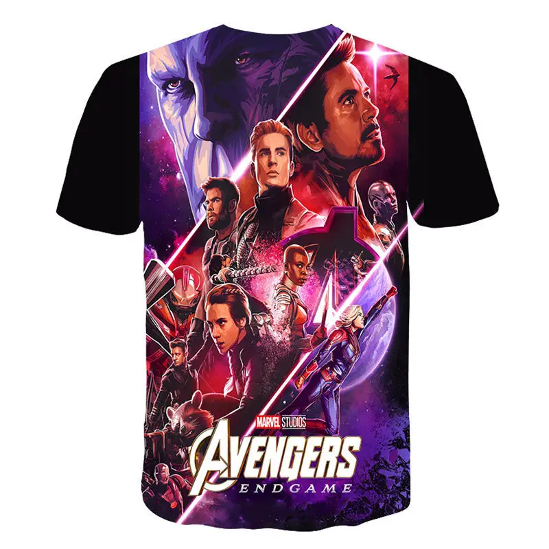 2019 April New design t shirt marvel movie Avengers Endgame 3D print t-shirts Short sleeve Harajuku style tshirt streetwear tops