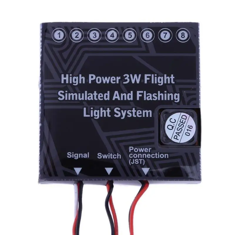 

High Power 3W Flight Simulated and Flashing Light System for RC Plane
