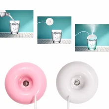 Anti-dust & Moisturizing 5CM Mini USB Donut Humidifier Colorful lights Air Purifier Aroma Home Car Portable