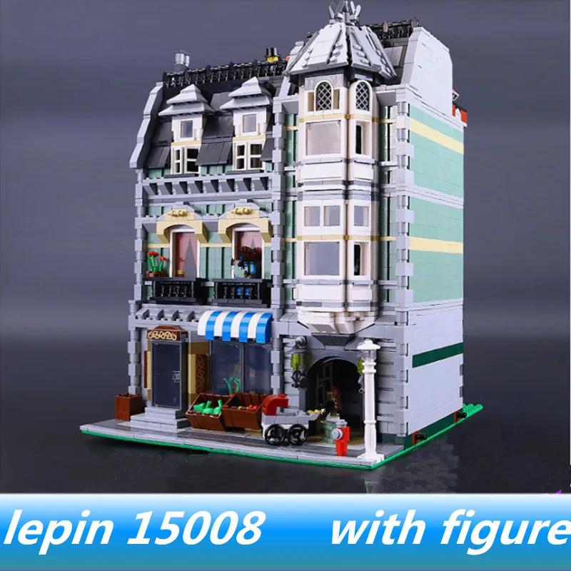 

Lepin 15008 15008B lepin City Street eur Green Grocer Compatible legoing eur Green Grocer legoing 10185 Building Blocks bricks