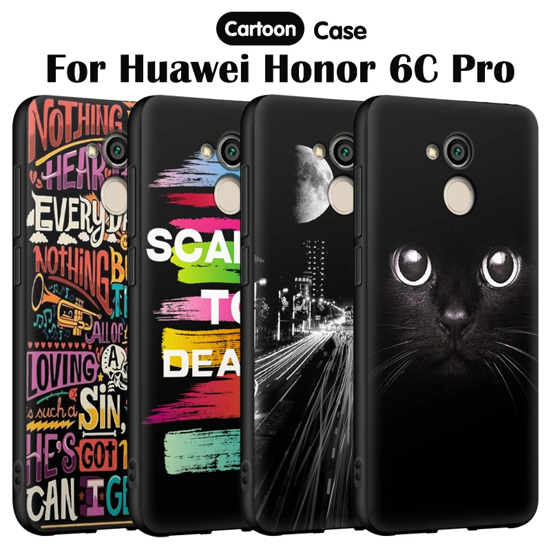 EiiMoo Case For Honor 6C Pro Jmm-L22 5.2&quot Cover 6 C Cartoon Paint Soft Tpu Silicone Back | Мобильные телефоны и