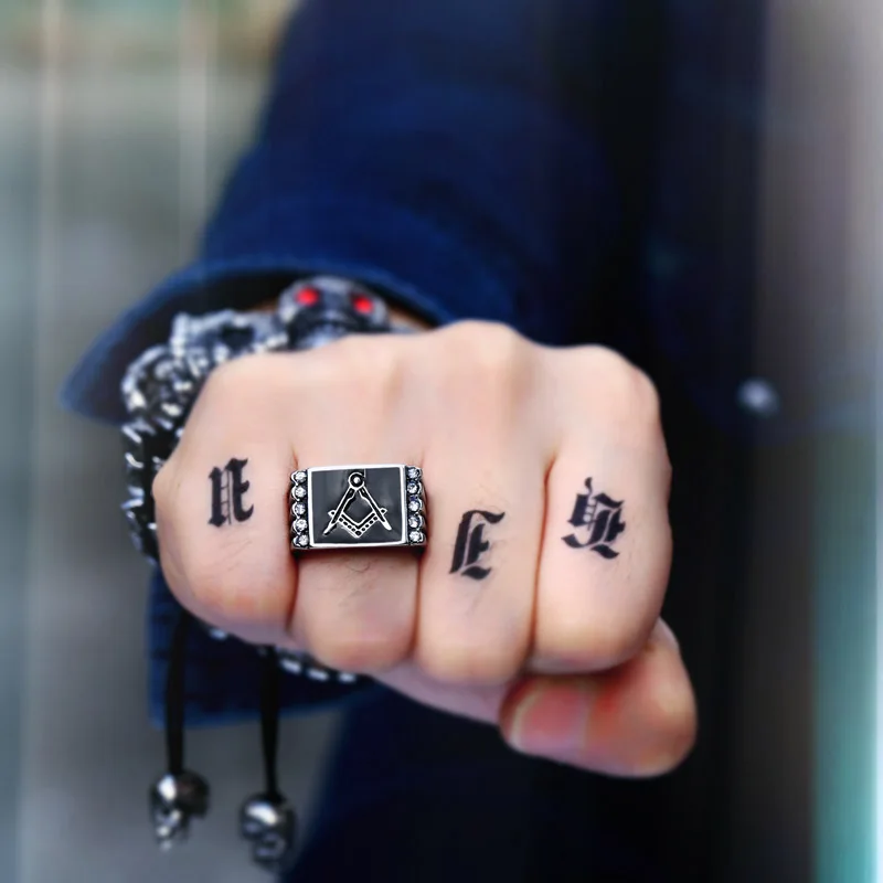 

Beier new store 316L Stainless Steel ring Master Mason Ring Masonic Ring ,Hot Selling Freemason Signet Ring For Men