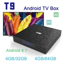 T9 Android 8.1 TV Box 4GB RAM 32GB/64GB Rockchip RK3328 1080P H.265 4K Google Player Store Netflix Youtube TVBOX pk Mi