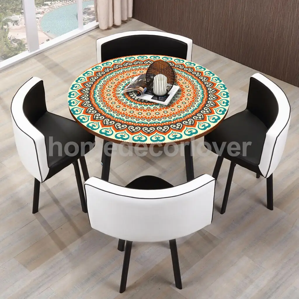 60cm Round 3D Desktop Table Top Countertop Furniture Protection Film Table Sticker PVC Film Decal Murals Cover Film	