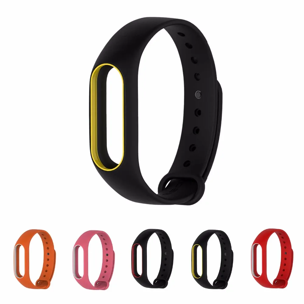 

Double Color My Band 2 Accessories Pulseira Mi Band 2 Strap Replacement Silicone Wristband for Xiaomi Mi2 Smart Bracelet