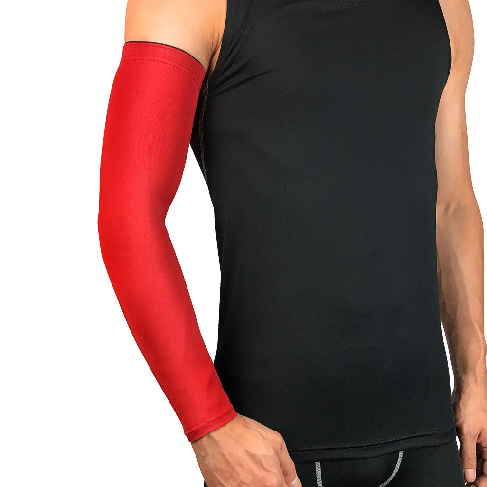 Фитнес Силиконовое противоскользящее покрытие Ice Silk солнцезащитные, для езды с длинным рукавом от солнца для игры в гольф охлаждения перчатки с длинными рукавами митенки для женщин Защита от солнца УФ* 0,6 - Цвет: Red