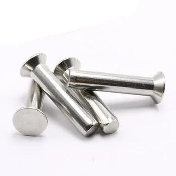 

50pcs M2 Countersunk solid rivet Flat cone rivets GB869 Stainless steel 304 3mm-9mm Length