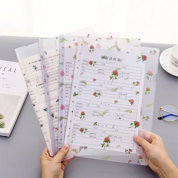 

2pcs A4 Document File Bag Report Cover Spine Bar Storage Folders Transparent for School Office Supplies Stationery