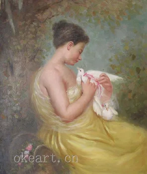 

Hand Painted Impressionist Oil Painting Figure Art Beauty Portrait Home Decoration Wall Art Wholesale